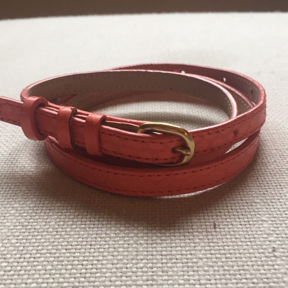 Jcrew pink leather belt